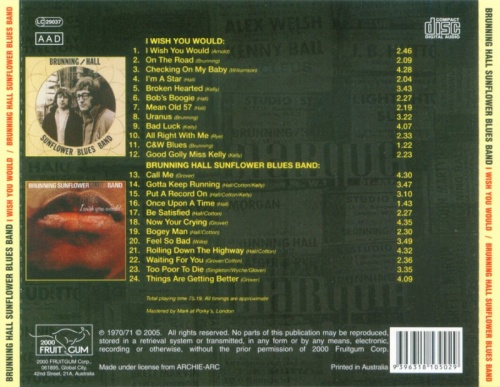 Brunning Hall  Sunflower Blues Band - I Wish You Would / Brunning Hall  Sunflower Blues Band (1970-71) (2005) Lossless
