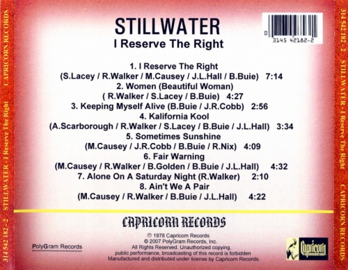 Stillwater - I Reserve The Right (1978) (Remastered, 2007) Lossless