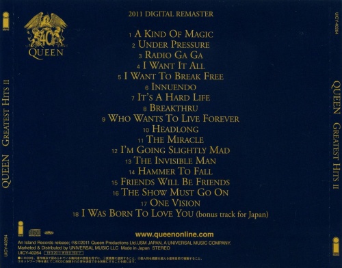 Queen - Greatest Hits II [Japanese Edition] (1991) [2019] (Lossless)