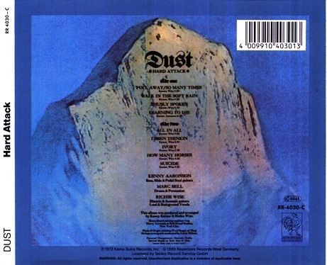 Dust - Hard Attack (1972) [Reissue 1989] Lossless