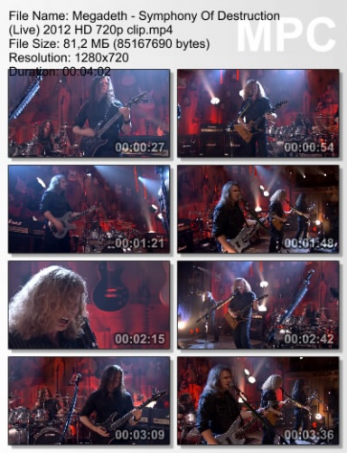Megadeth - Symphony Of Destruction (Live) 2012