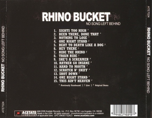 Rhino Bucket - No Song Left Behind (2006)