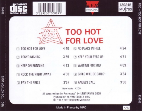 Fisc - Too Hot For Love (1987)