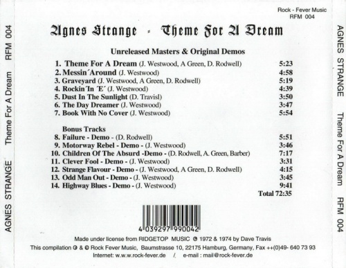 Agnes Strange - Theme For A Dream (1972 - 1974) (1996)