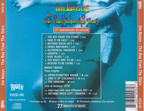 Jim Keays - The Boy From The Stars (1974) (Remastered, Expanded, 1999)