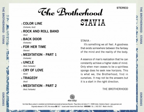 The Brotherhood - Stavia (1972) (2018) Lossless