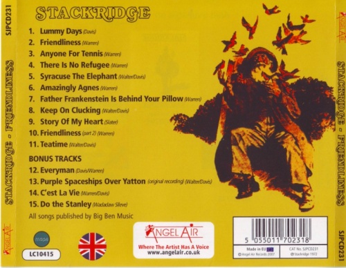 Stackridge - Friendliness (1972) (Expanded, 2007) lossless