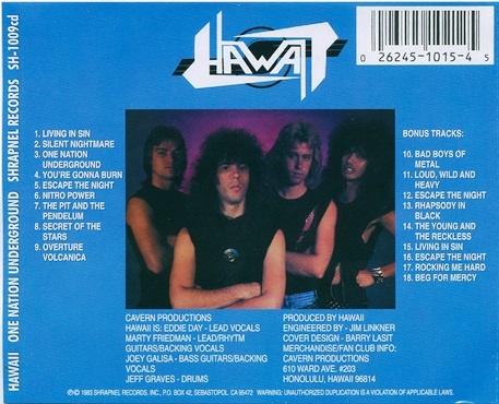 Hawaii - One Nation Underground (1983) [Replica 1988] Lossless