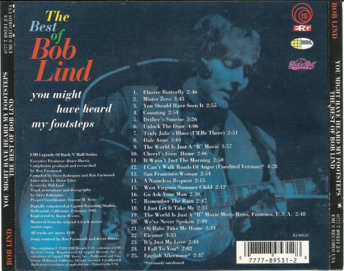 Bob Lind - You Might Have Heard My Footsteps: The Best Of Bob Lind (1965-67) ( Remastered , 1993) Lossles