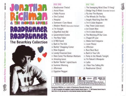 Jonathan Richman & The Modern Lovers - Roadrunner The Beserkley Collection  (1971-1979) (Remastered, 2004) 2CD Lossless