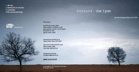 Nosound - Slow, It Goes (2007) [WEB Official Bootleg] Lossless