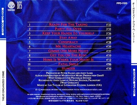 Treat - Organized Crime (1989) [Japan Press 1990] Lossless