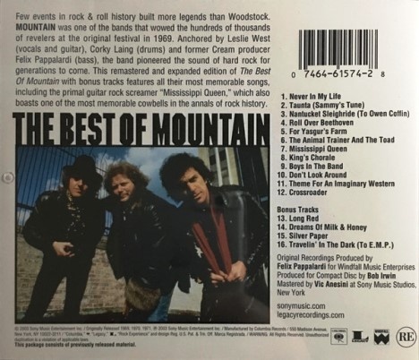 Mountain - The Best Of Mountain (1973) [Japan Press 1995+Reissue 2003] Lossless