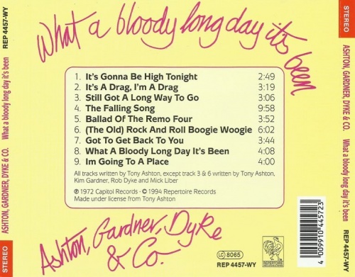 Ashton, Gardner, Dyke & Co. - What A Bloody Long Day It's Been (1972) (1994) Lossless Ashton, Gardner, Dyke & Co. - What A Bloody Long Day It's Been (1972) (1994) Lossless