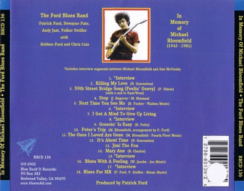 The Ford Blues Band - In Memory Of Michael Bloomfield  (2002) Lossless