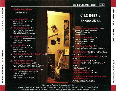 Duke Robillard - You Got Me (1988) Lossless Duke Robillard - You Got Me (1988) Lossless