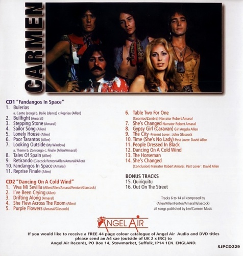 Carmen - Fandangos In Space/Dancing On A Cold Wind (1973-74) [Remastered, 2006] 2CD Lossless