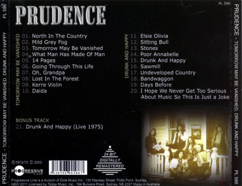 Prudence - Tomorrow May Be Vanished/Drunk And Happy (1972-73) [Remastered] (2003) Lossless