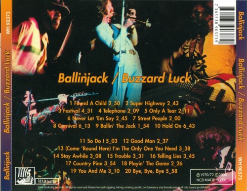 Ballin' Jack - Ballin' Jack / Buzzard Luck (1970/72) (2006) Lossless