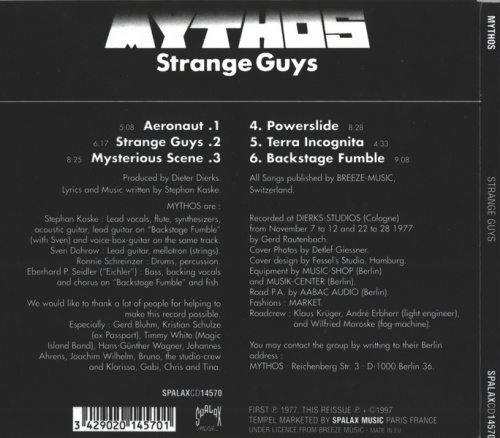 Mythos - Strange Guys (1978) [Digipak, 1997] Lossless