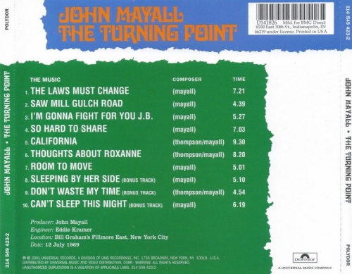 John Mayall - The Turning Point (1969) (Remastered, Extended, 2001)